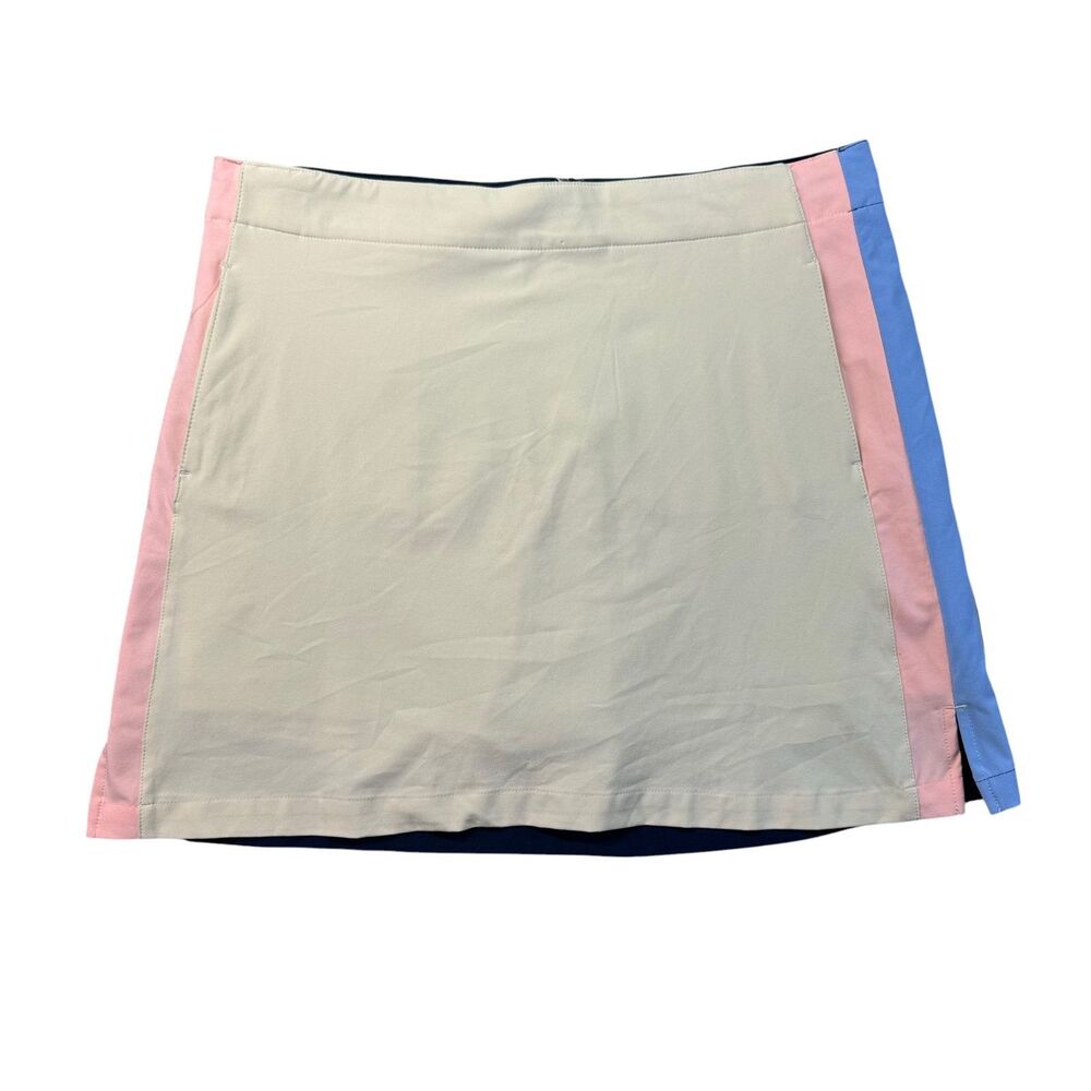 Lady Hagen Skort Womens 10 White Tennis Pickleball Golf Preppy Pockets Woven